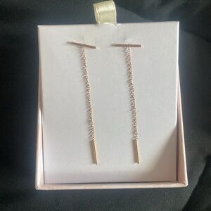 Summer & Rose Elegant Gold Chain Drop Earrings